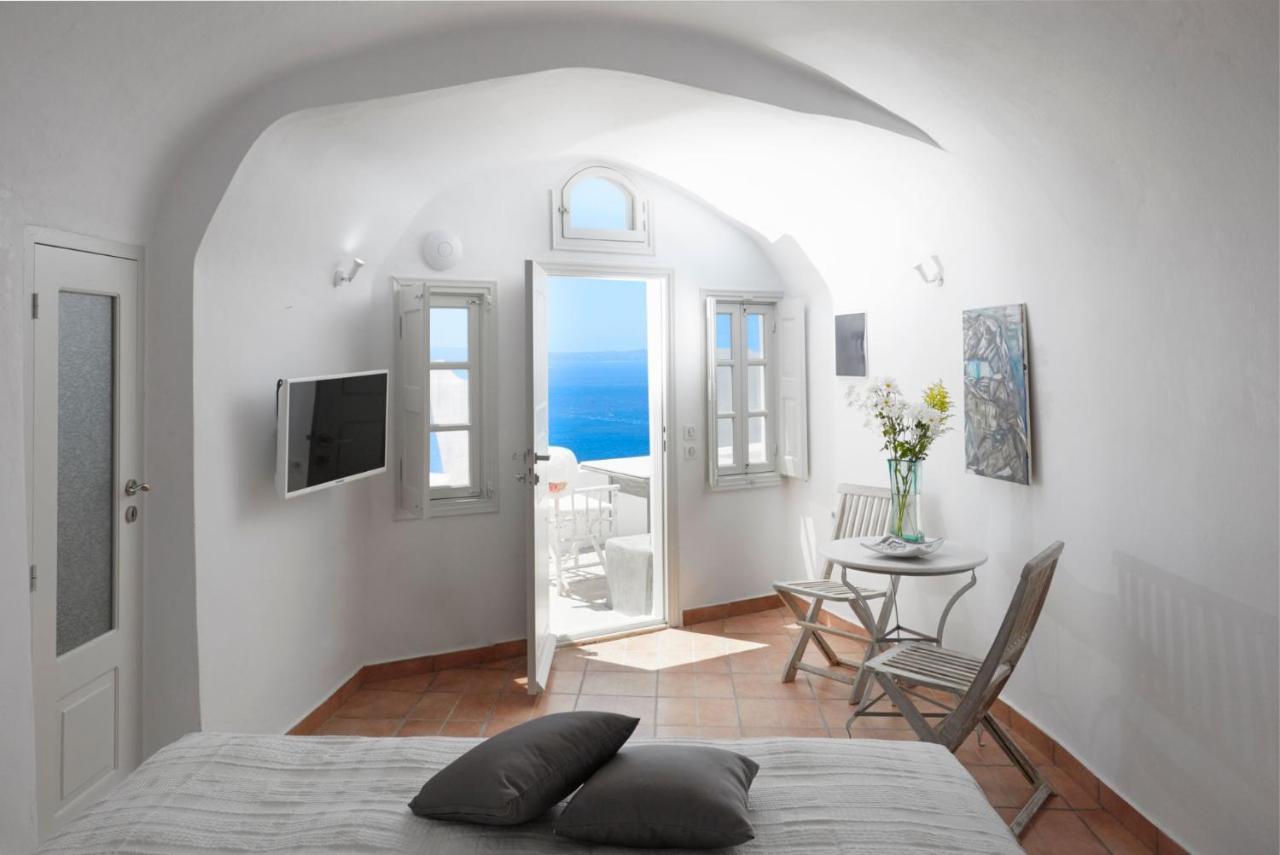 Elegant Santorini House Villa Horizon Caldera View-Outdoor Hot Tub Oia Tholos  Exterior foto