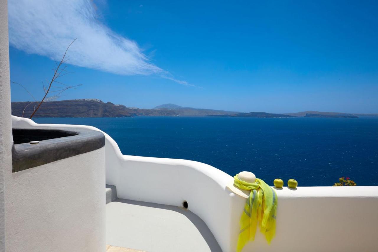 Elegant Santorini House Villa Horizon Caldera View-Outdoor Hot Tub Oia Tholos  Exterior foto