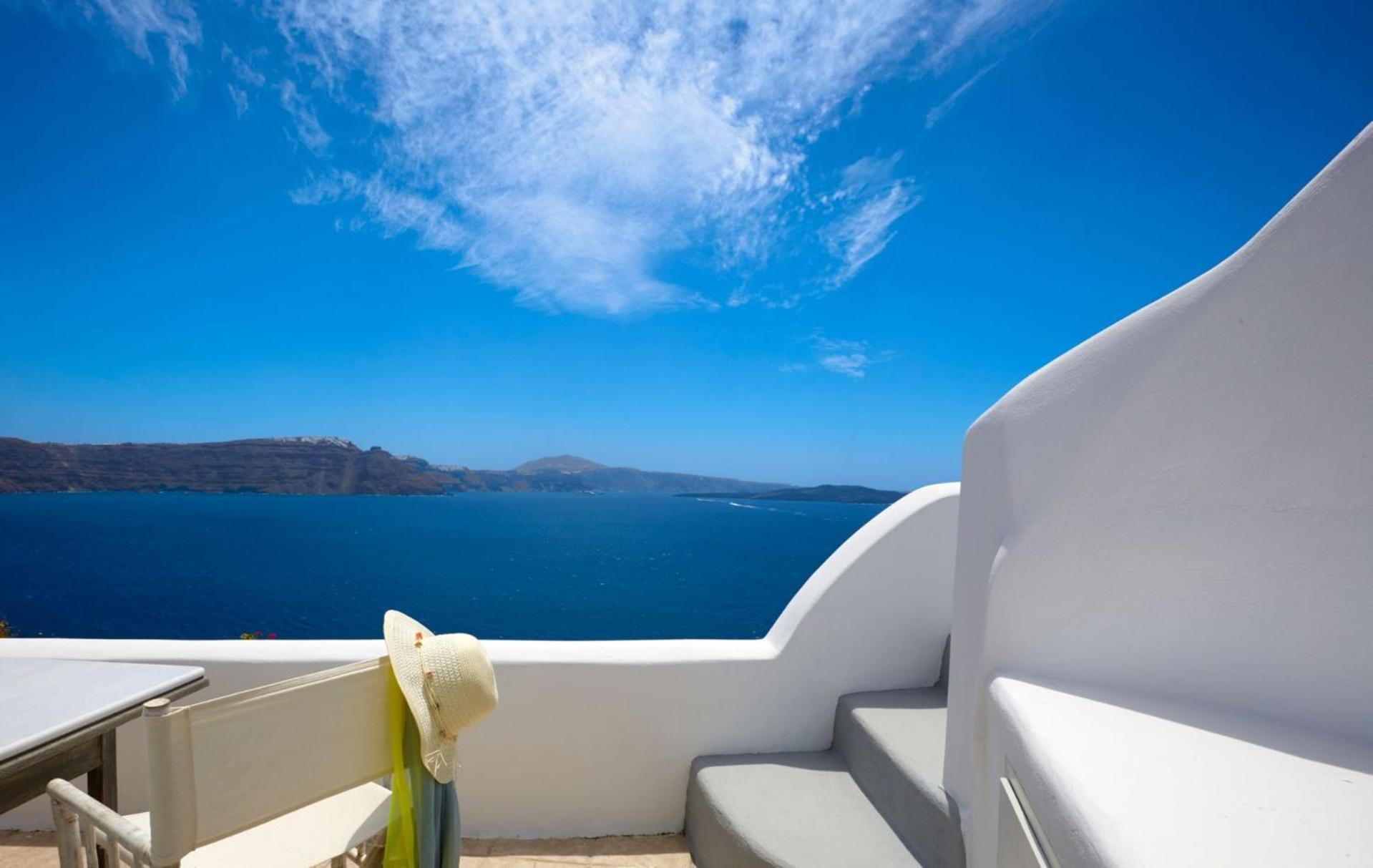 Elegant Santorini House Villa Horizon Caldera View-Outdoor Hot Tub Oia Tholos  Exterior foto